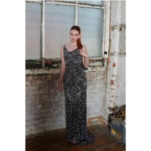 Beauut Joan sequin cami maxi dress in black Us 2